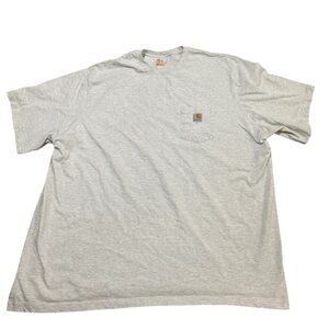 Carhartt K87 T-Shirt Mens 4XL Original Fit Pocket Workwear Gray Heavyweight Tee
